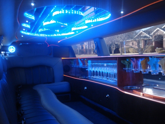 Chrysler 300 Laser Effects With Chandelier Ceiling